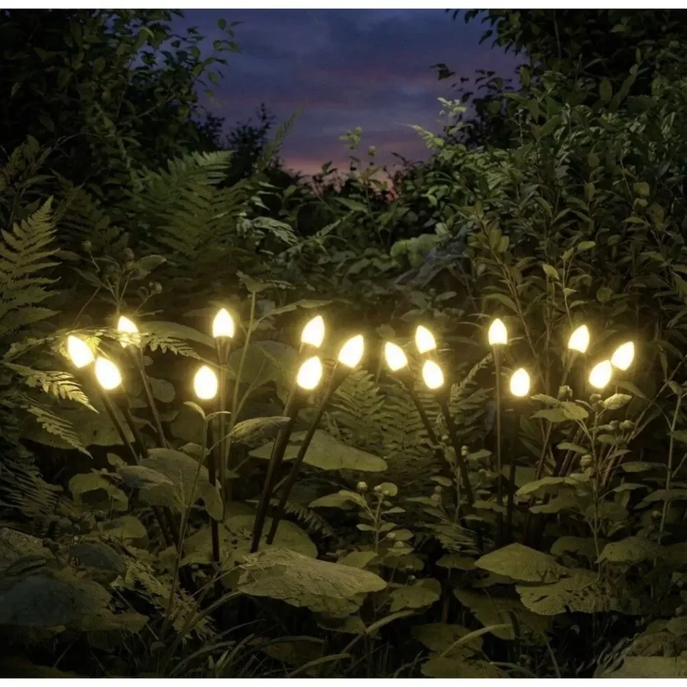 32 Solar Lights Firefly Garden SolR Brite Outdoor Waterproof Warm White Lot Of 3